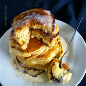butterscotch plantain sourdough pancakes
