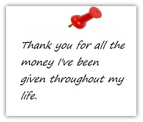 Thank you for all the money.