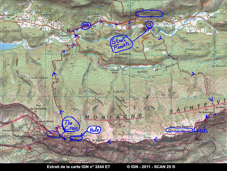 LUBERON WALKS Vauvenargues (Cabassols) Montagne Sainte Victoire the