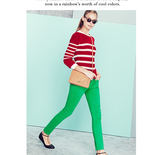 j crew colored jeans