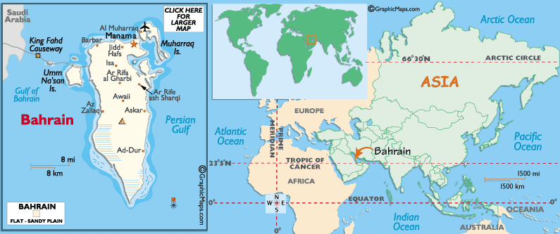 Bahrain In Map