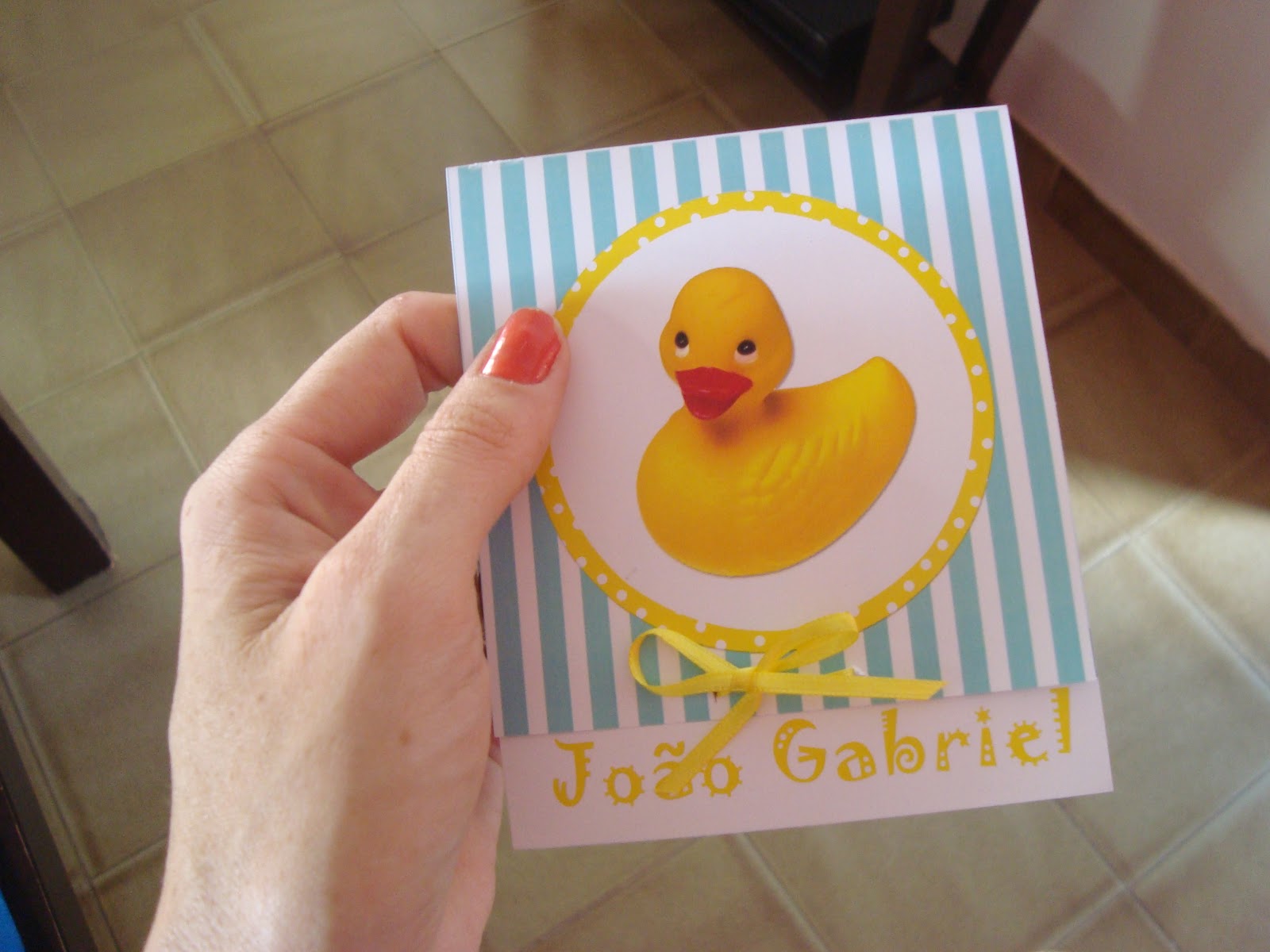 Convite Aniversário Patinho de Borracha Imprimir Rubber Duck