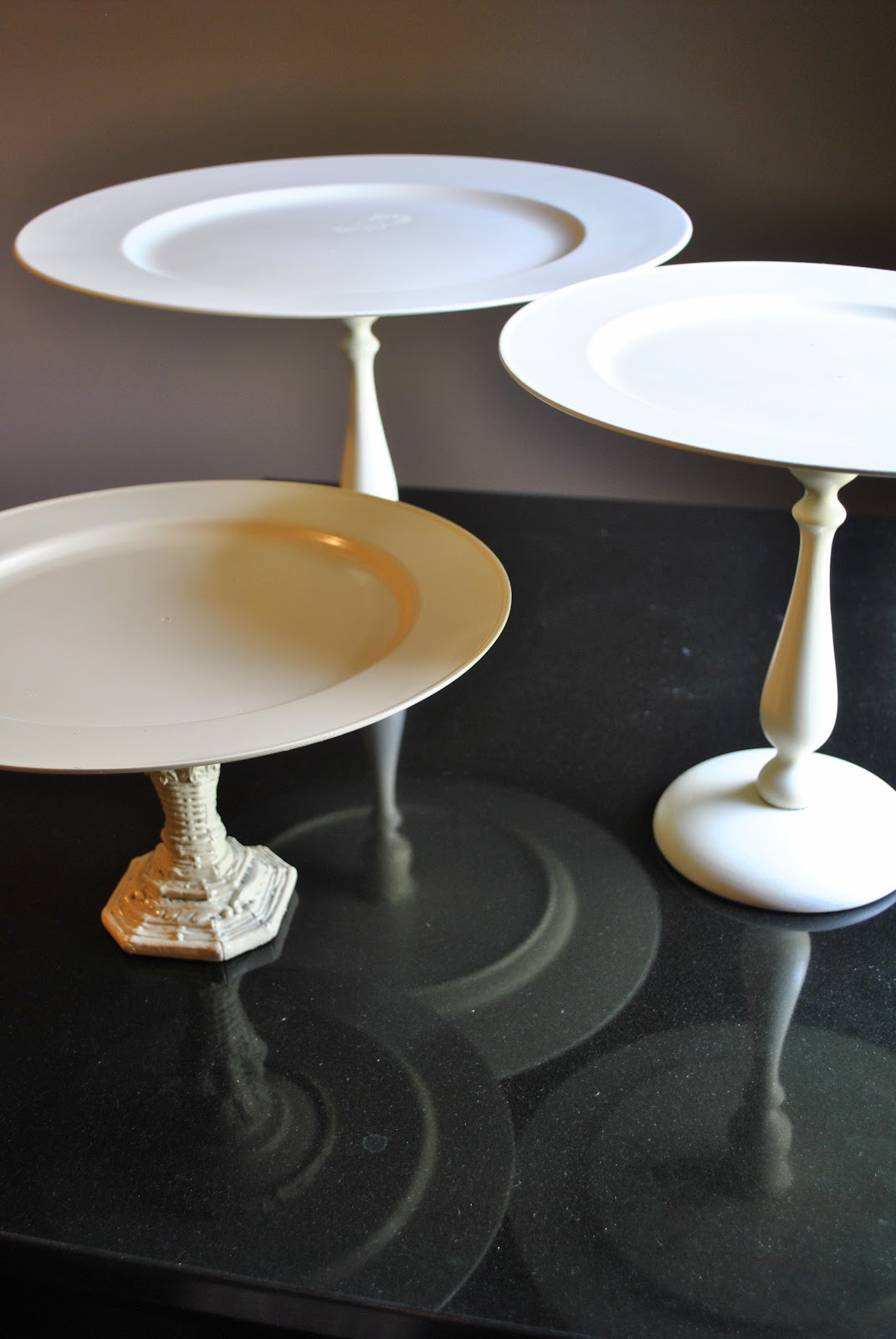 i thought of it second. cake stands.