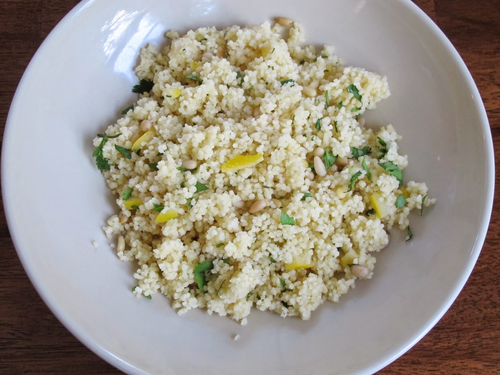 Kitchen Sink Diaries Couscous with Pine Nuts & Preserved Lemons