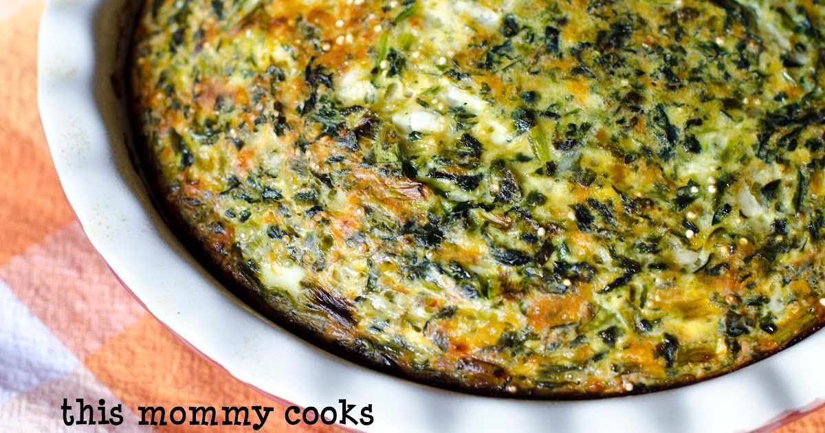 This Mommy Cooks Quinoa, Spinach, Cheese, and Egg Casserole {Vegetarian}