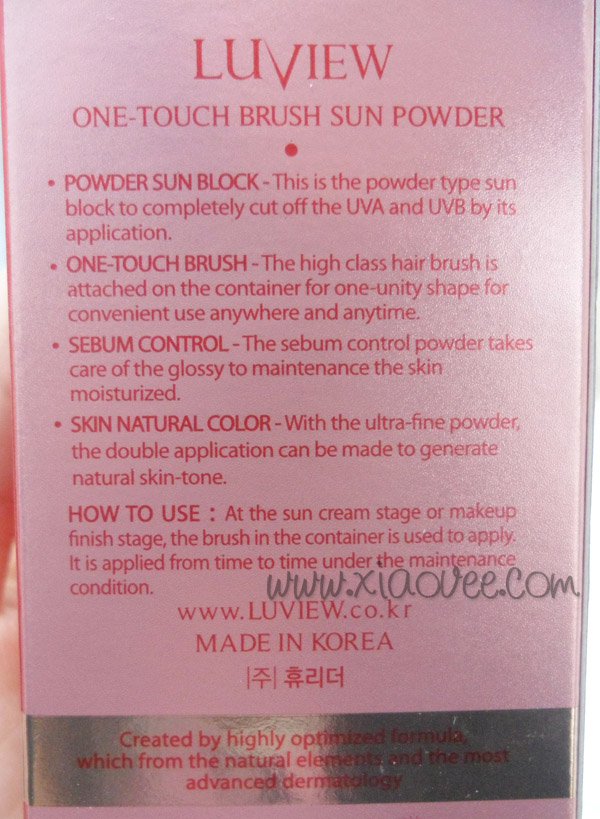 Xiao Vee Indonesian Beauty Blogger Luview One Touch Brush Sun Powder