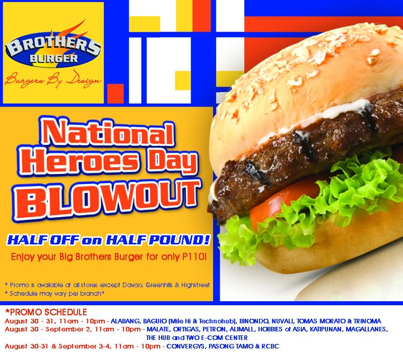 Manila Shopper Big Brothers Burger 50 off Promo AugSept 2012