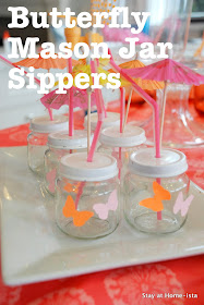 Butterfly mason jar sippers from baby food jars