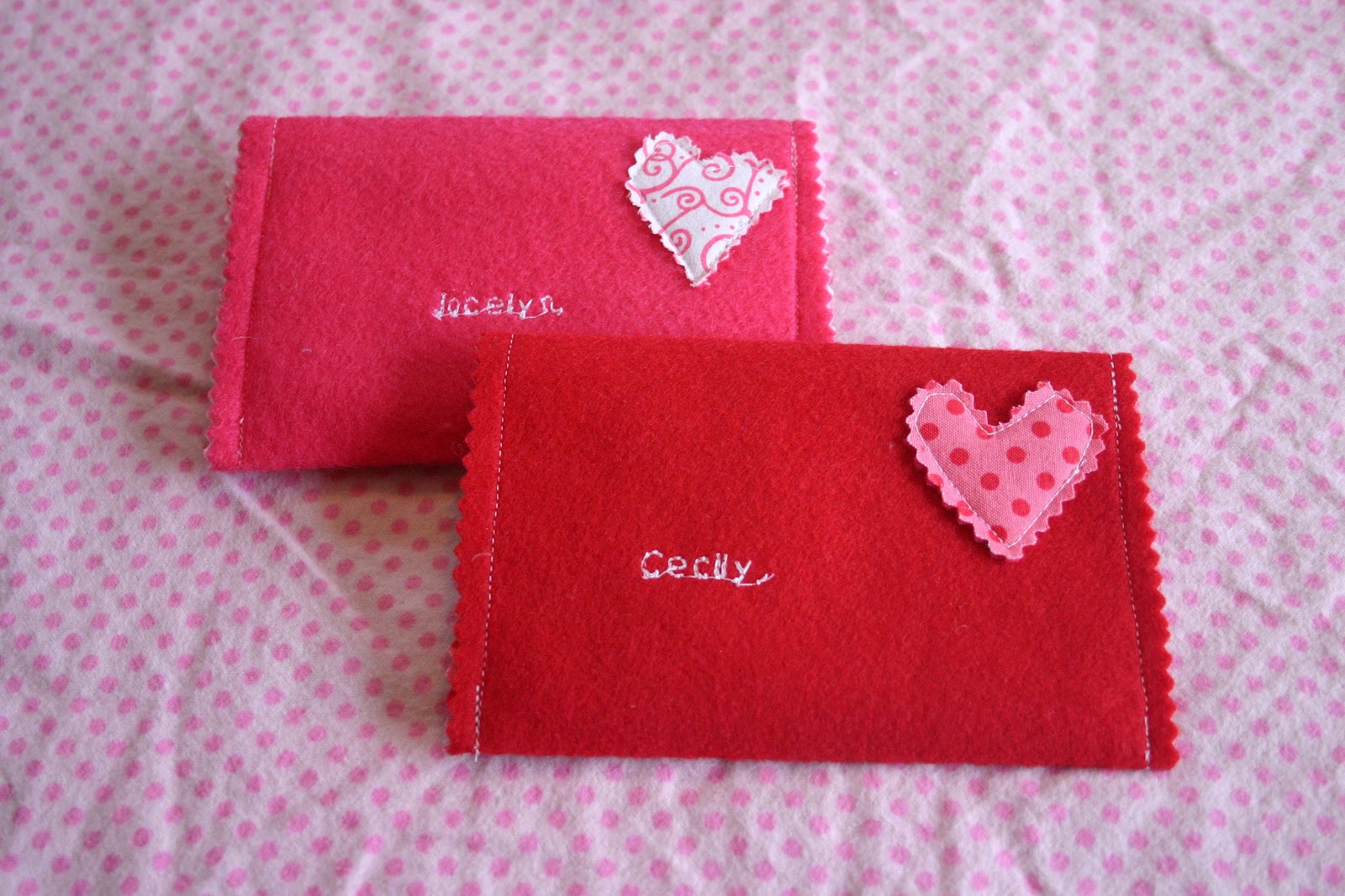 Bonne Nouvelle Felt Valentine Envelopes