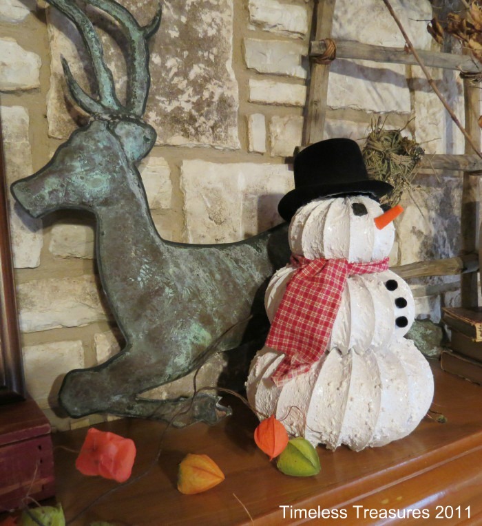 Timeless Treasures Dryer vent hose Snowy Snowman Tutorial