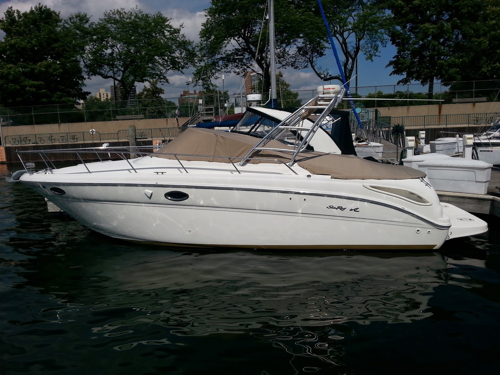 Homestyle Custom Upholstery and Awning Custom Tan Canvas Boat Cover