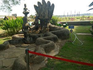 Statues in Buddha park in Vientiane.