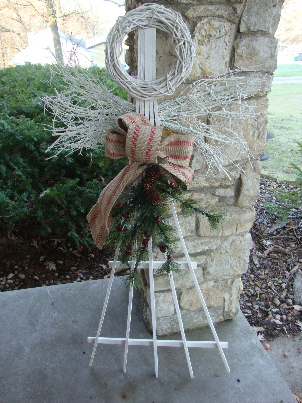 Shabby Tea Party Rose Trellis Angel and Christmas Doors & Porches