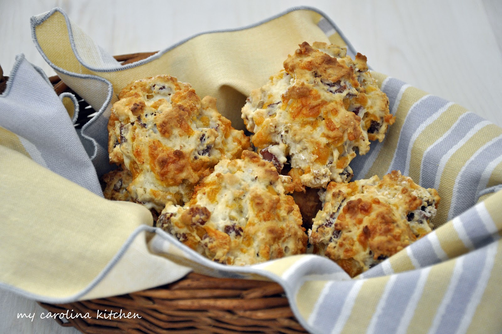 My Carolina Kitchen Quick Ham and Cheese Biscuits a low fat version