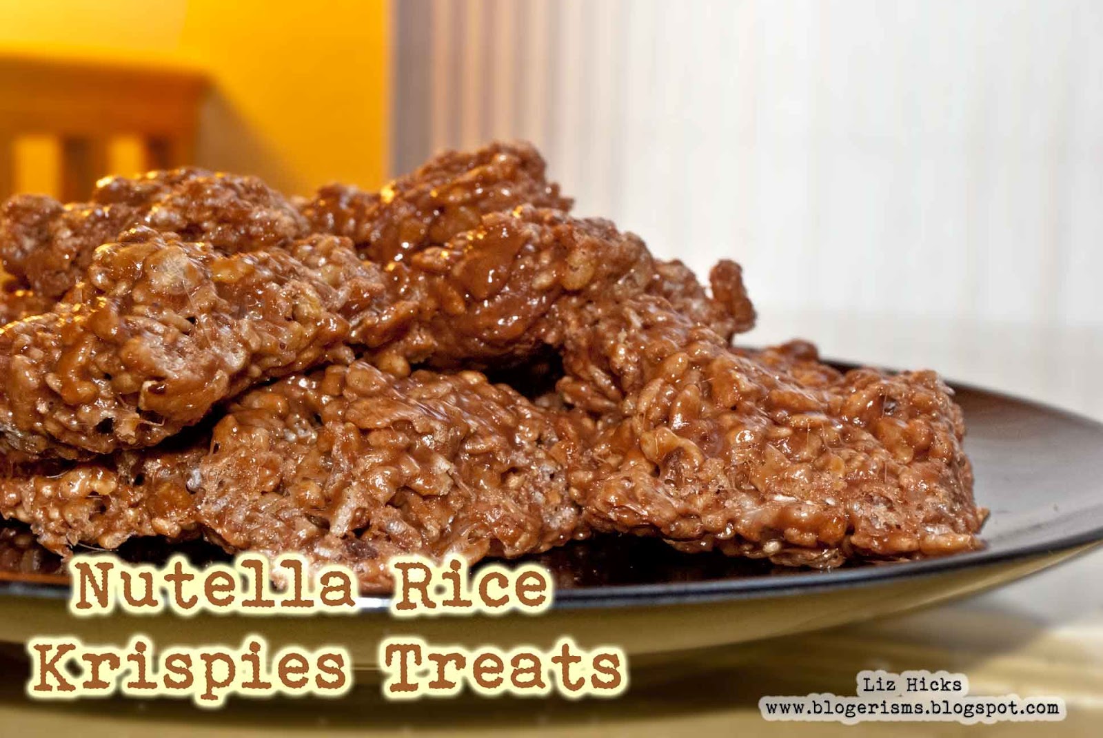 Liz Hicks Studios Nutella Rice Krispies Treats