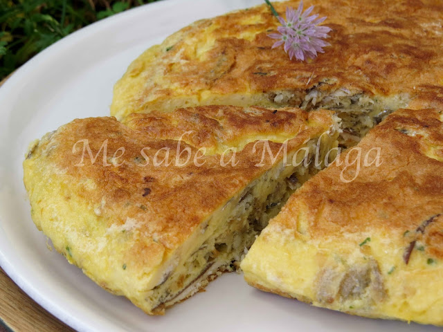 receta malagueña de tortilla de boquerones