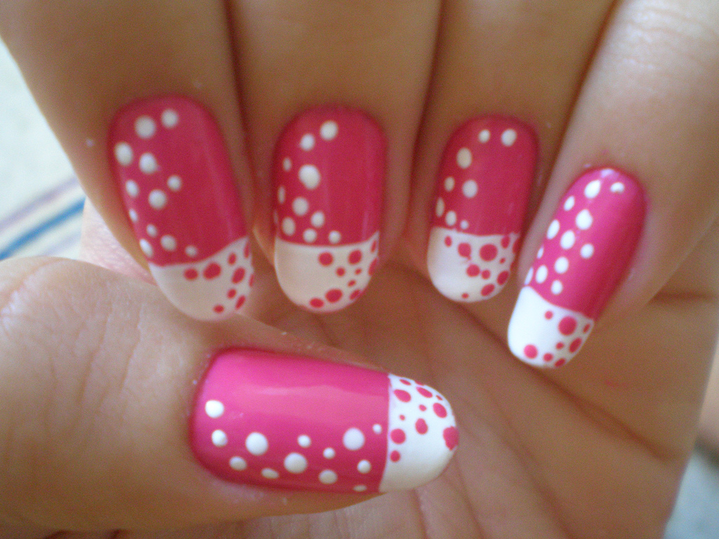 cute nail design with white