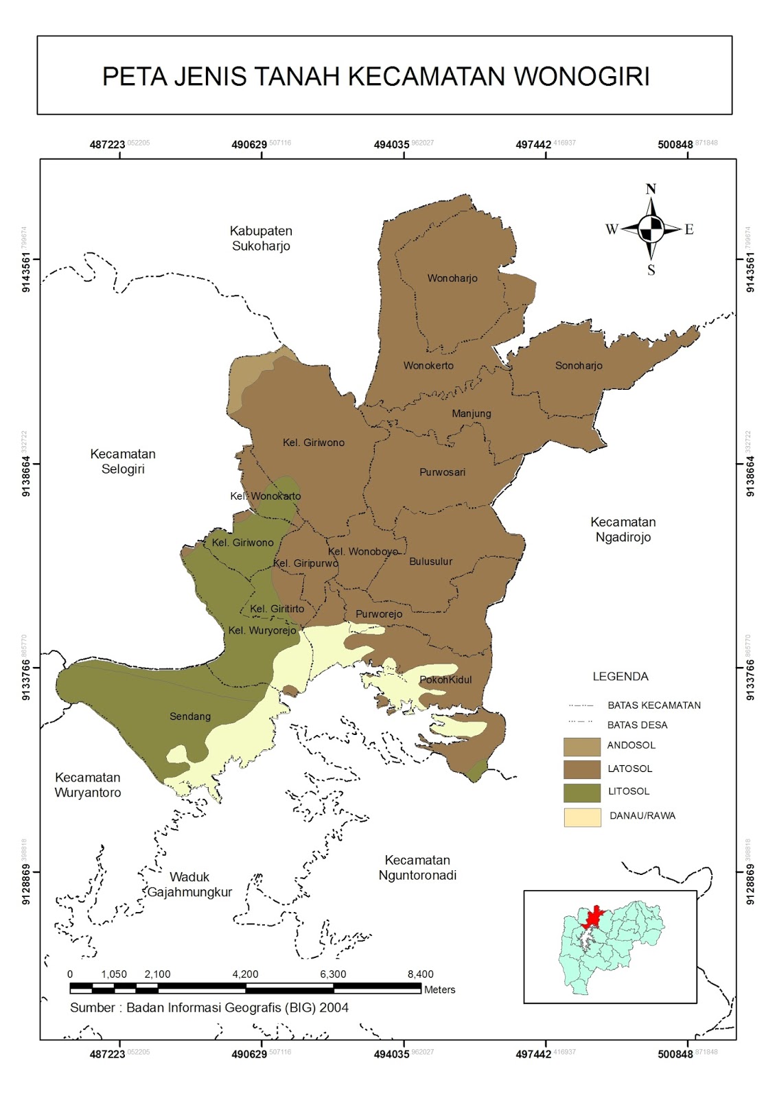 Gambaran Umum Wilayah Studi : Kecamatan Wonogiri ~ Studio 2A Wonogiri