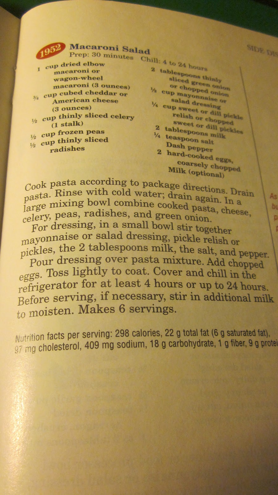 Grandma S Vintage Recipes 1952 Macaroni Salad From Better Homes