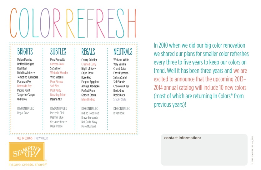 Color Refresh - Stamping With Tracy