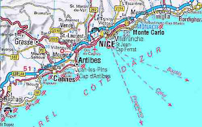 french riviera map