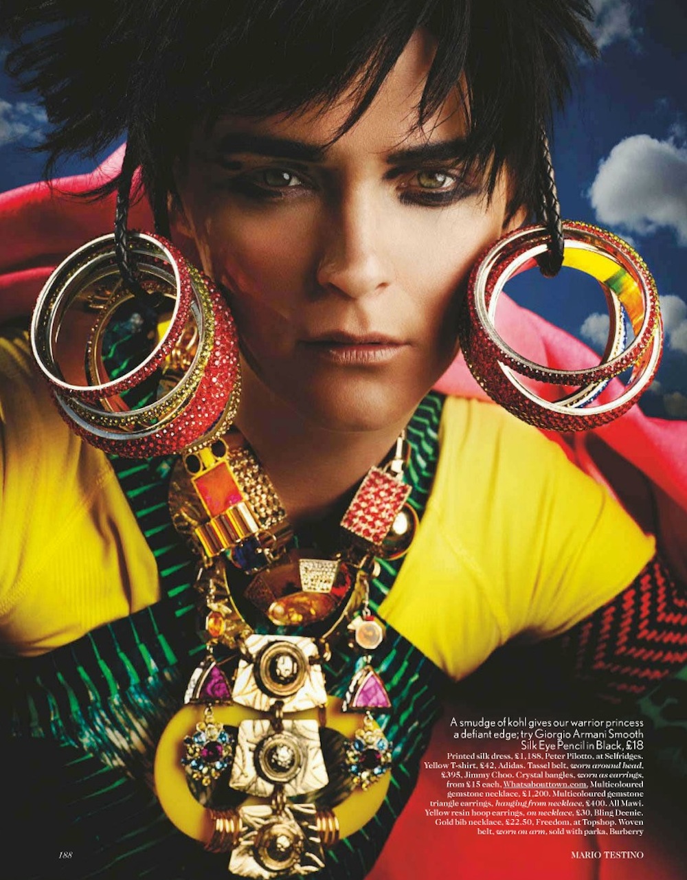 Carmen Kass is a “High Plains Drifter” in Vogue Uk by Mario Testino