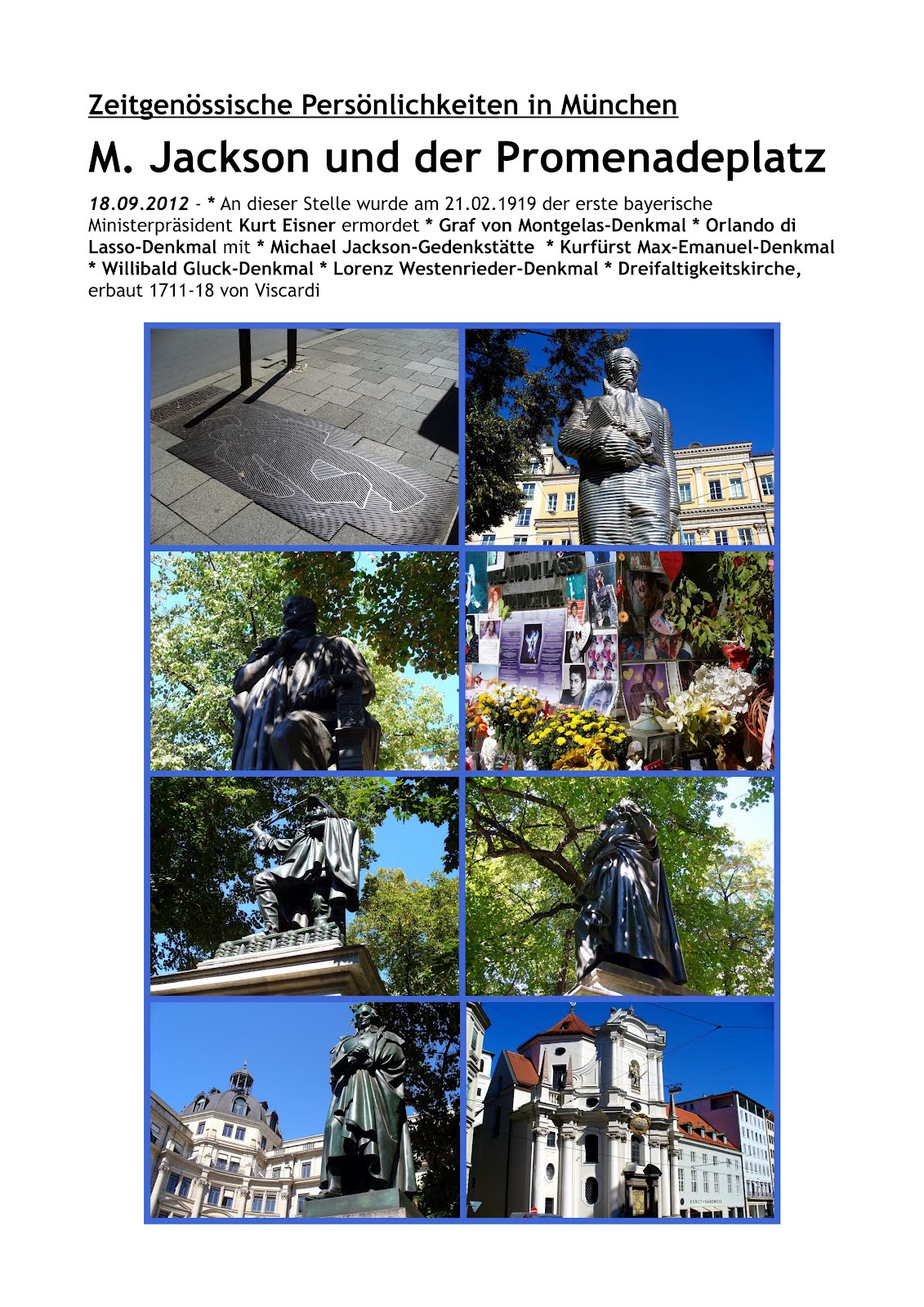 Munchner Spaziergange M Jackson Und Der Promenadeplatz