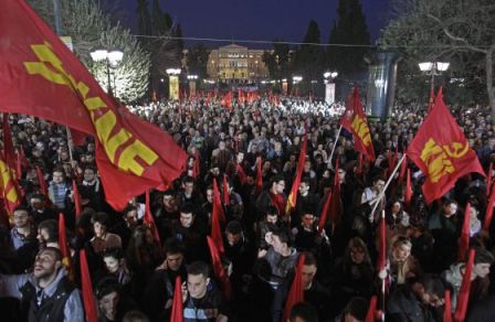 Manifestacion en Grecia