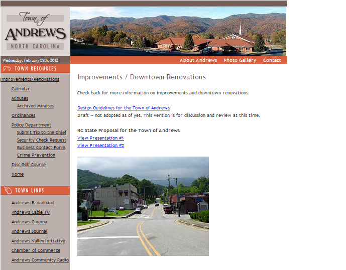Retiring Guy Downtown Andrews, North Carolina, in the early 1950s