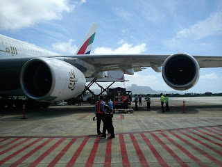 Emirates A380 in Mauritius