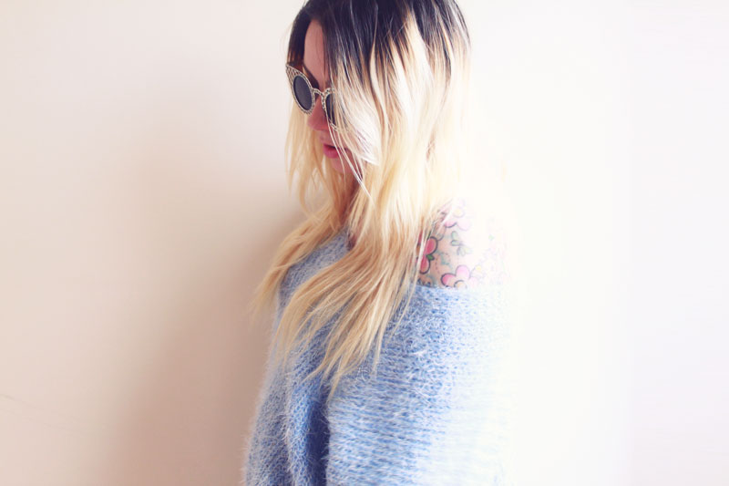 chicwish pastel blue sweater