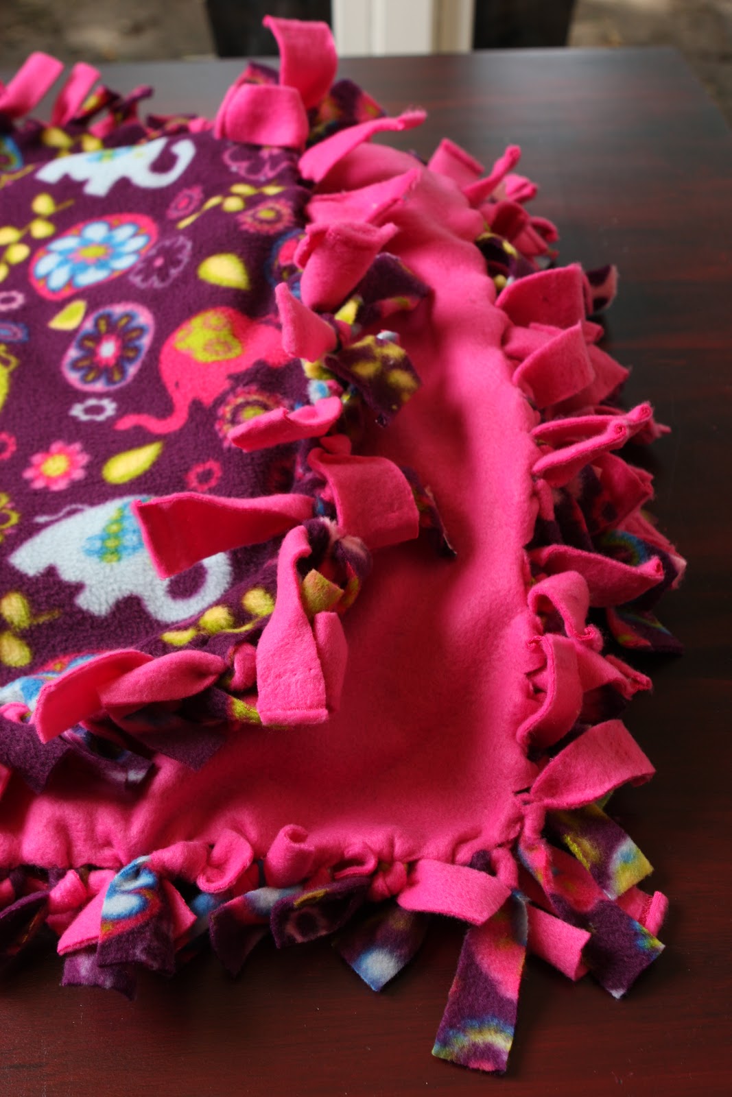 Mission Dolly No Sew Blanket Tutorial
