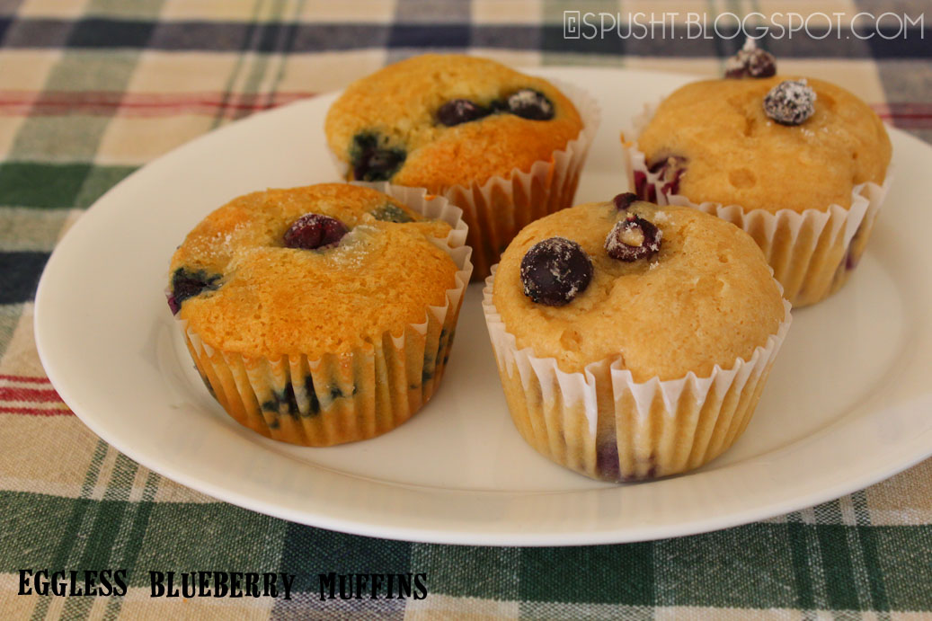 Spusht eggless blueberry muffins eggless recipe