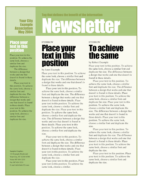 newsletter layouts free