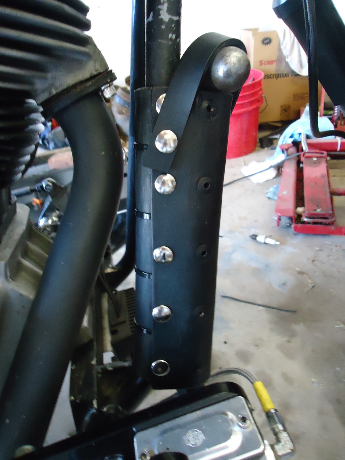 Tear it up, fix it, repeat Motorcycle Leather Hammer Hanger