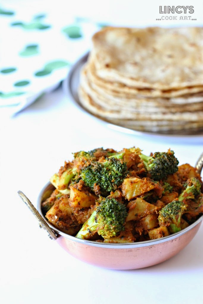 Broccoli Masala/ Broccoli Aloo Masala Lincy's Cook Art