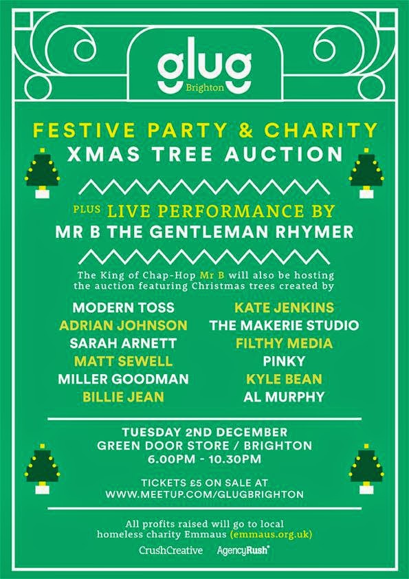 Cardigan GLUG BRIGHTON CHRISTMAS TREE AUCTION