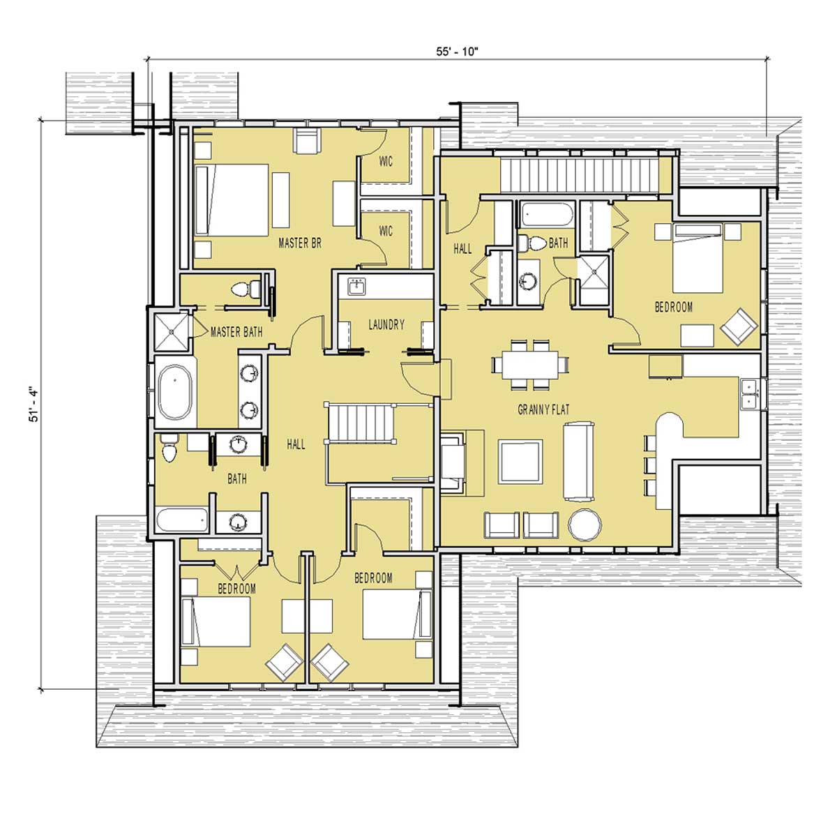 2 Bedroom 2 Bathroom Apartment Plans