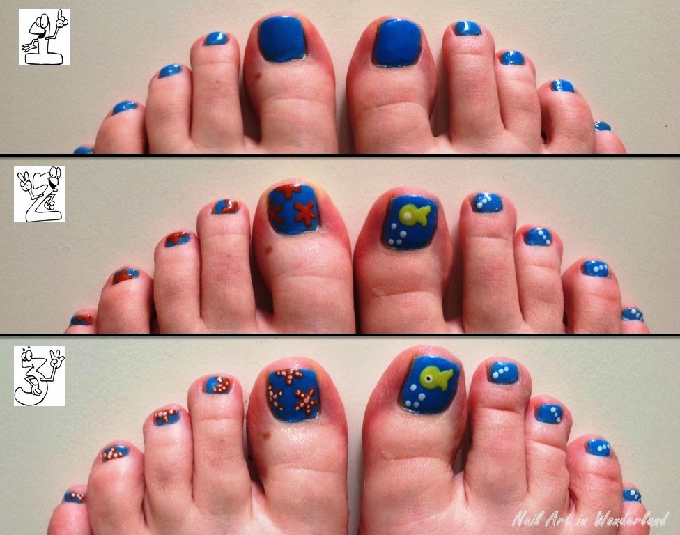 starfish toe nail art