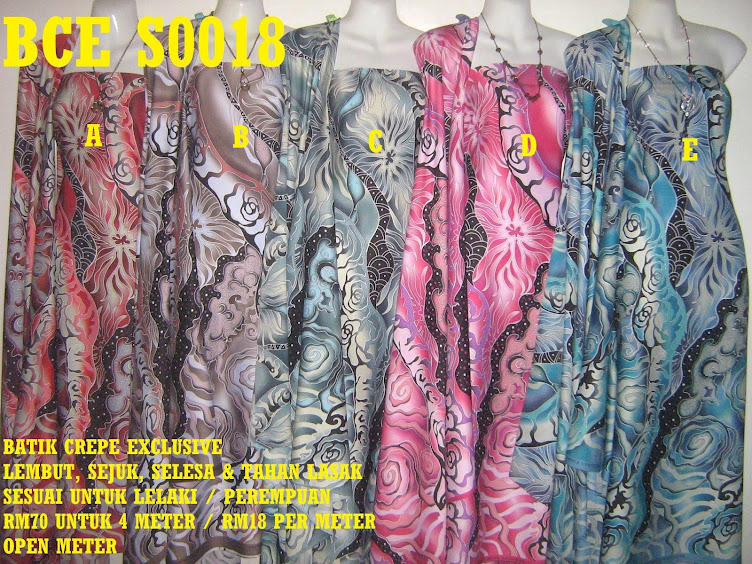 BCE S0018: BATIK CREPE EXCLUSIVE CORAK ABSTRACT, 4 METER