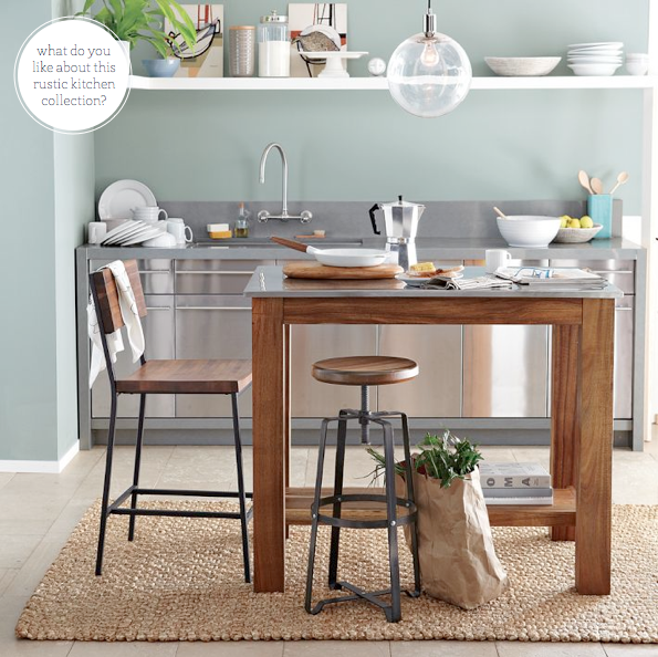 Bright.Bazaar West Elm Modern Meets RusticIndustrial Kitchen