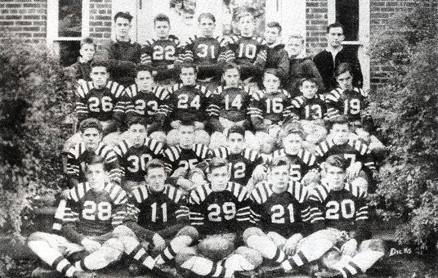 Local History Notes Miscellaneous, BHS Football Team of 1938