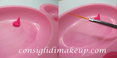 nail art fiocco rosa tutorial