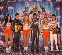 Brian Clausen denied Kevin Swindell his fifth straight title and took the checkered flag