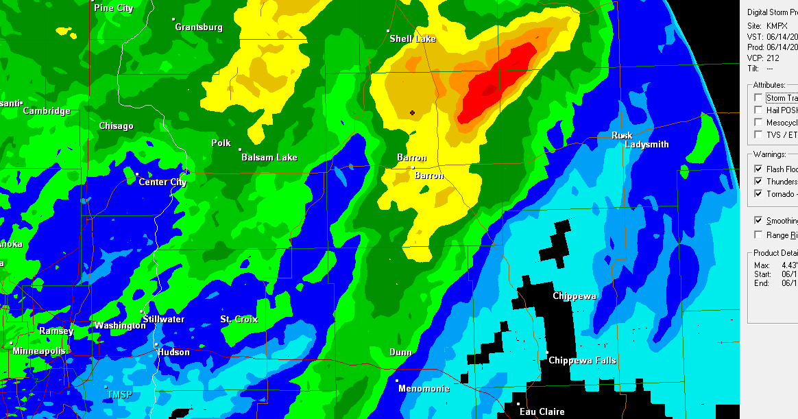 The Weather Center. How much rain fell yesterday?