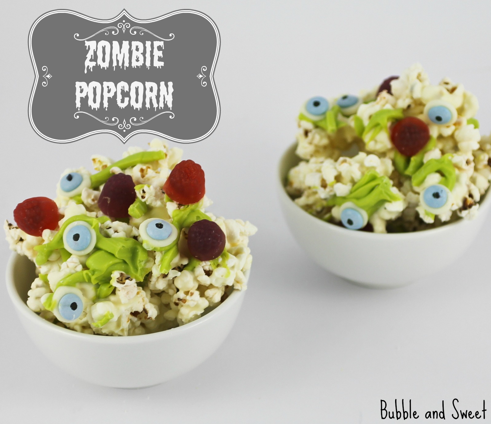 Bubble and Sweet Zombie Week Zombie brain munch popcorn