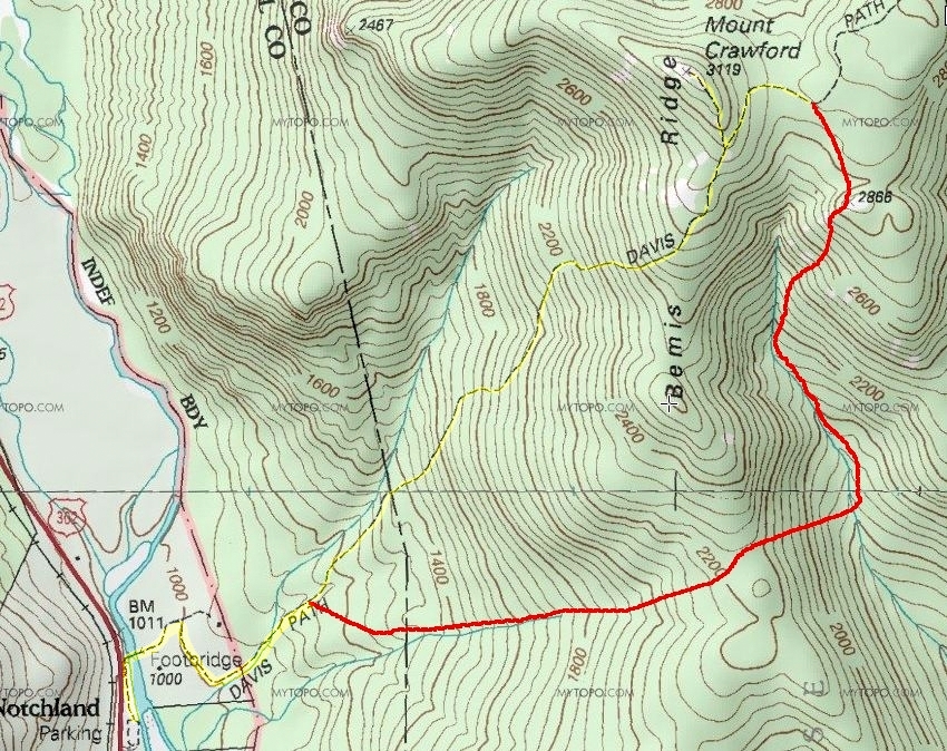 1HappyHiker Mt Crawford Loop Hike Using Portion of Abandoned Razor