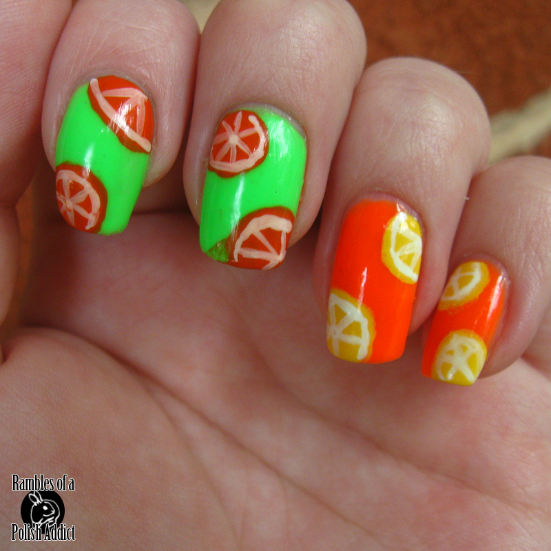 Lemon and Orange Slice Nails! Rambles of a Polish Addict
