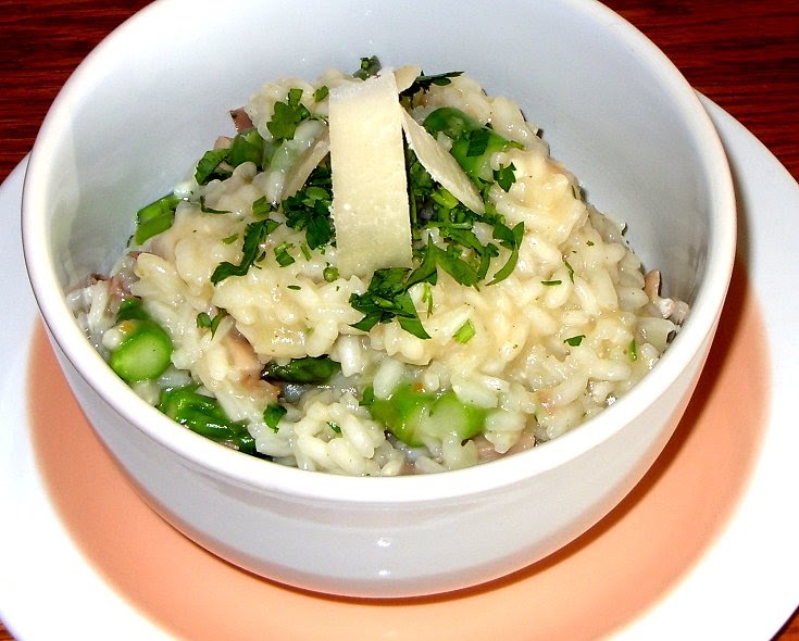 Jenny Eatwell's Rhubarb & Ginger Asparagus & Prosciutto Risotto the