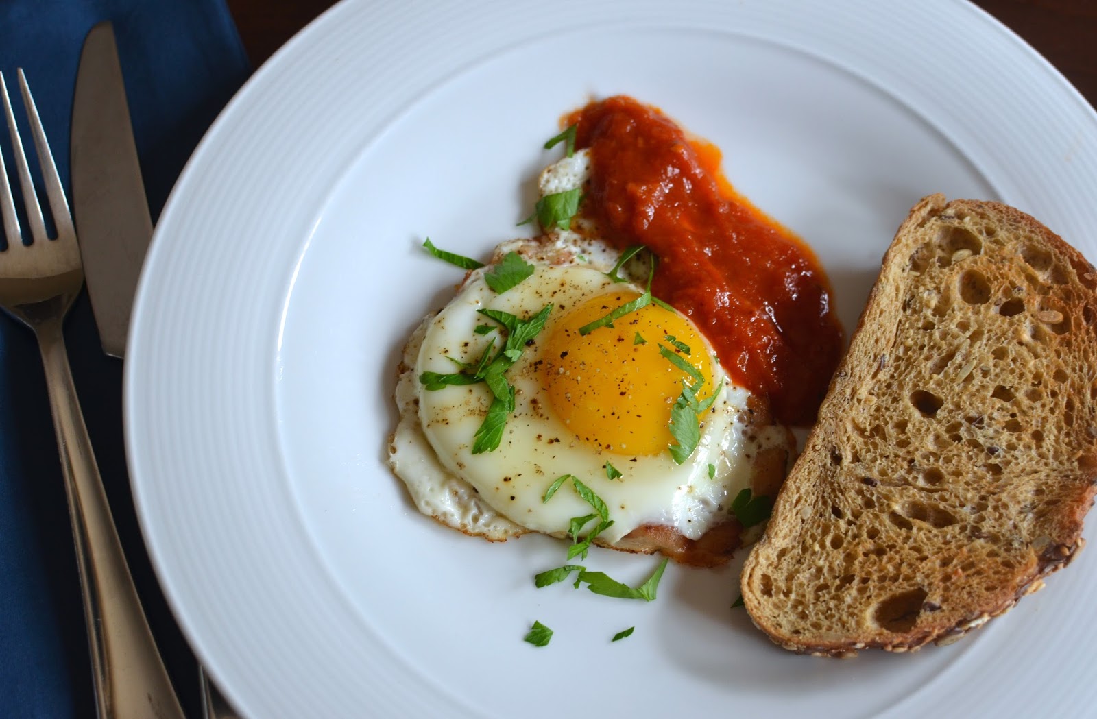 Playing with Flour Pancetta fried egg